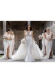 Sleeveless Champagne Low Back A-Line V-Neck Bridesmaid Dress Maidstone