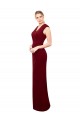 Sleeveless Burgundy Keyhole Back Mermaid V-Neck Prom Dress / Bridesmaid Dress Maidstone