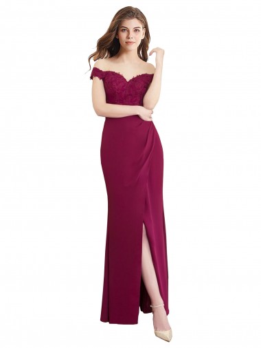 Sleeveless Mermaid Off the Shoulder Bridesmaid Dress / Formal Dress Maidstone
