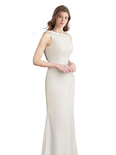 Sleeveless V-Back Mermaid Boat Neck Bridesmaid Dress Maidstone
