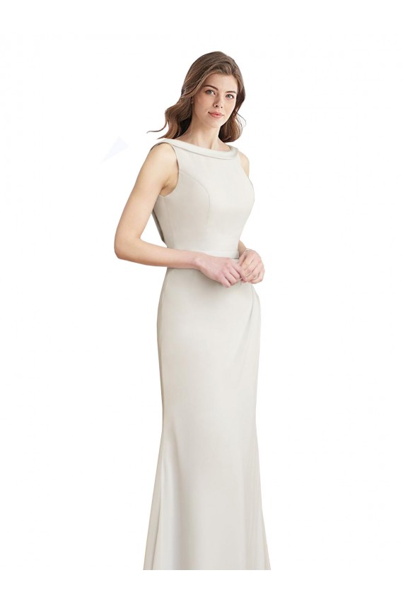 Sleeveless V-Back Mermaid Boat Neck Bridesmaid Dress Maidstone