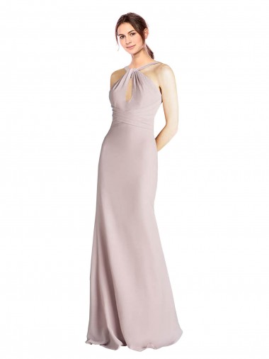 Sleeveless Open Back Sheath Halter Neck Bridesmaid Dress Maidstone