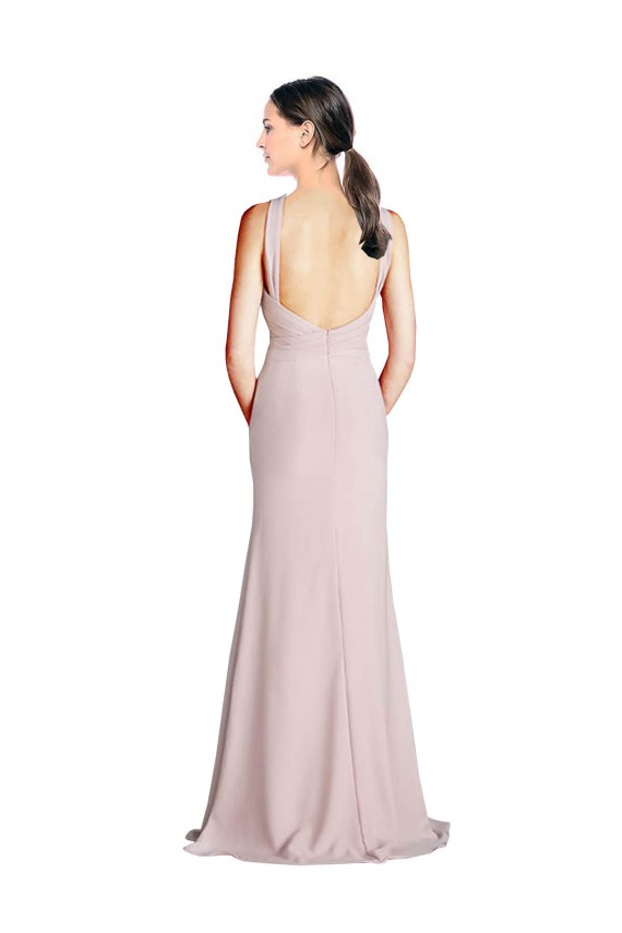 Sleeveless Open Back Sheath Halter Neck Bridesmaid Dress Maidstone