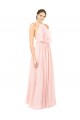 Sleeveless Pink Open Back A-Line Halter Neck Formal Dress / Bridesmaid Dress Maidstone