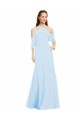 Cold Shoulder Light Sky Blue A-Line Halter Neck Formal Dress / Bridesmaid Dress Maidstone