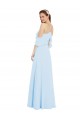 Cold Shoulder Light Sky Blue A-Line Halter Neck Formal Dress / Bridesmaid Dress Maidstone