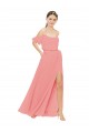 Sleeveless Watermelon A-Line Off the Shoulder Bridesmaid Dress Maidstone