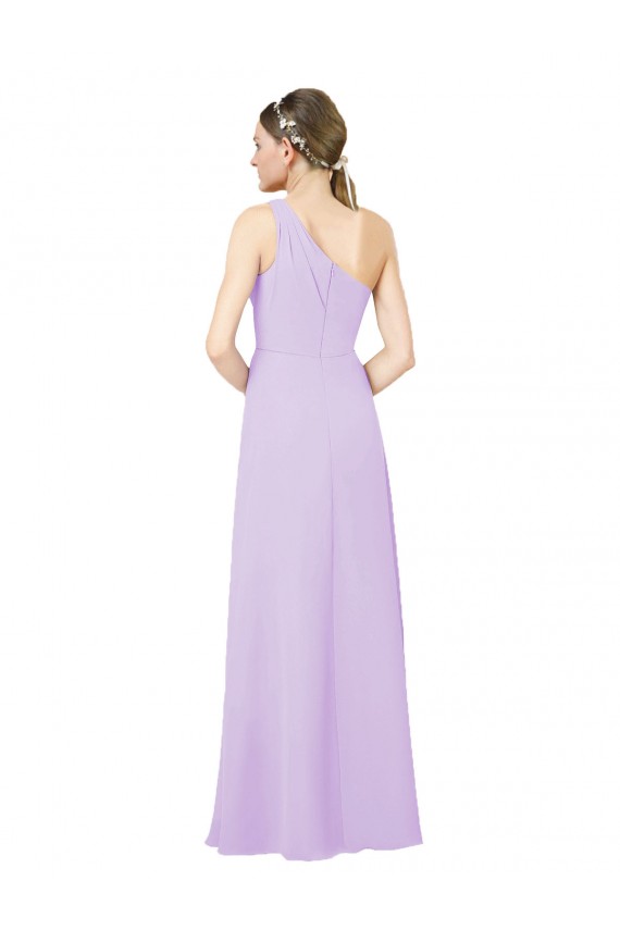 Sleeveless Lilac Sheath One Shoulder Formal Evening Gown / Bridesmaid Dress Maidstone