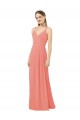 Sleeveless Desert Rose Keyhole Back Sheath V-Neck Bridesmaid Dress Maidstone
