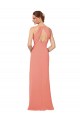 Sleeveless Desert Rose Keyhole Back Sheath V-Neck Bridesmaid Dress Maidstone