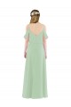 Sleeveless Sage Sheath Off the Shoulder Bridesmaid Dress Maidstone