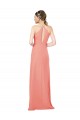 Sleeveless Desert Rose Keyhole Back Sheath Halter Neck Bridesmaid Dress Maidstone