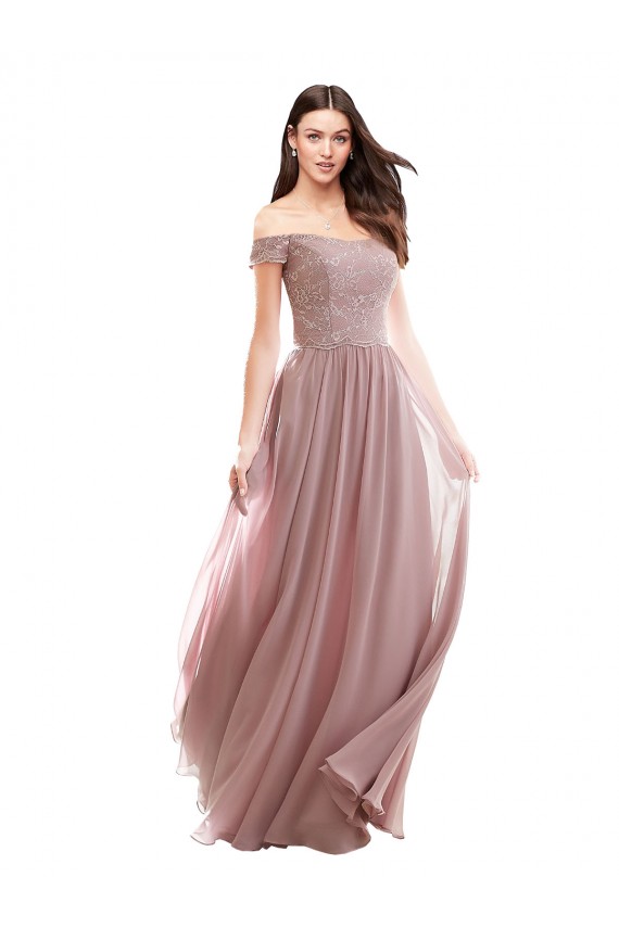 Cap Sleeves Pink A-Line Off the Shoulder Bridesmaid Dress Maidstone