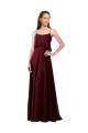 Sleeveless Burgundy Gold A-Line Spaghetti Straps Bridesmaid Gowns Maidstone
