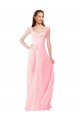 Cap Sleeves Pink A-Line V-Neck Bridesmaid Dress Maidstone