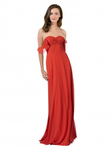 Sleeveless Red V-Back A-Line Sweetheart Bridesmaid Dress Maidstone