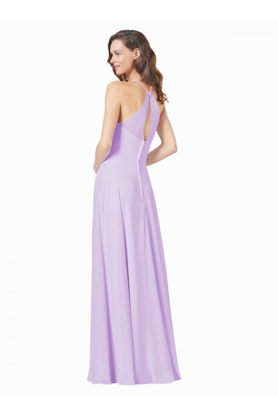 Sleeveless Lilac A-Line Spaghetti Straps Bridesmaid Gown Maidstone