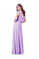 Cap Sleeves Lilac V-Back A-Line V-Neck Bridesmaid Dress / Formal Dress Maidstone