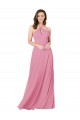 Sleeveless Skin Pink Keyhole Back A-Line Halter Neck Prom Dress / Bridesmaid Dress Maidstone