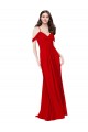 Sleeveless Dark Red Criss Cross Back A-Line V-Neck Bridesmaid Dress Maidstone