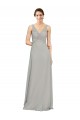 Sleeveless Silver A-Line V-Neck Bridesmaid Dress Maidstone