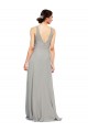 Sleeveless Silver A-Line V-Neck Bridesmaid Dress Maidstone