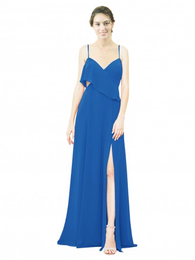 Sleeveless Royalty A-Line Spaghetti Straps Bridesmaid Dress Maidstone
