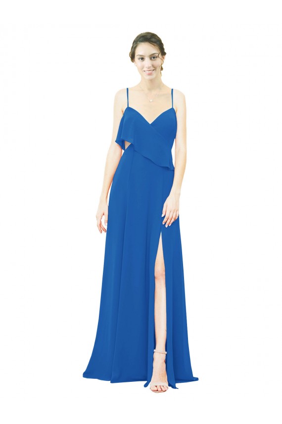 Sleeveless Royalty A-Line Spaghetti Straps Bridesmaid Dress Maidstone