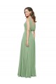 Sleeveless Seagrass A-Line Square Neck Bridesmaid Dress Maidstone