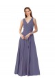 Sleeveless Silver Stone A-Line V-Neck Bridesmaid Dress Maidstone