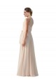 Sleeveless Cream Pink A-Line Bateau Neck Bridesmaid Dress Maidstone