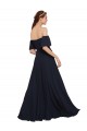 Sleeveless Dark Navy Off the Shoulder Prom Dress / Bridesmaid Dress Maidstone