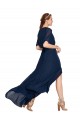 Flutter Sleeves Dark Navy A-Line V-Neck Bridesmaid Dress / Formal Dress Maidstone