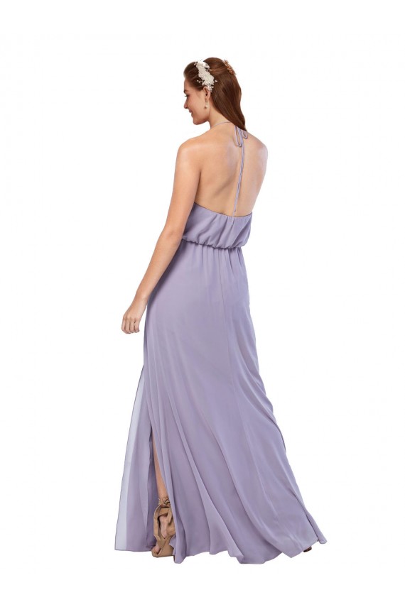 Sleeveless Dark Navy Criss Cross Open Back A-Line Halter Neck Bridesmaid Dress / Evening Dress Maidstone
