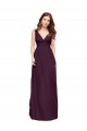 Sleeveless Grape A-Line V-Neck Evening Gowns / Bridesmaid Dresses Maidstone
