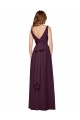 Sleeveless Grape A-Line V-Neck Evening Gowns / Bridesmaid Dresses Maidstone