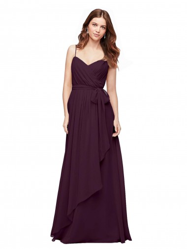 Sleeveless Grape A-Line V-Neck Bridesmaid Dress / Formal Dress Maidstone