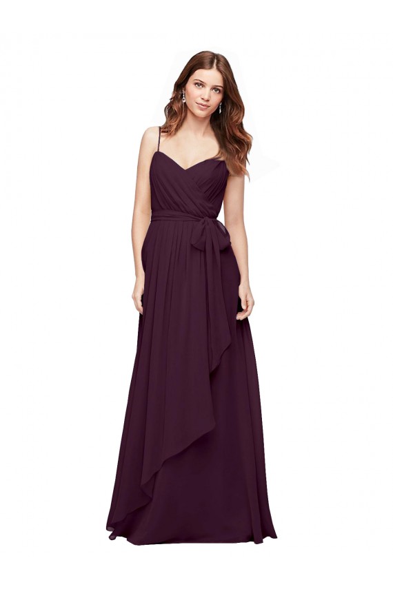 Sleeveless Grape A-Line V-Neck Bridesmaid Dress / Formal Dress Maidstone