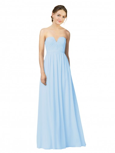 Sleeveless Light Sky Blue A-Line Sweetheart Formal Dress / Bridesmaid Dress Maidstone