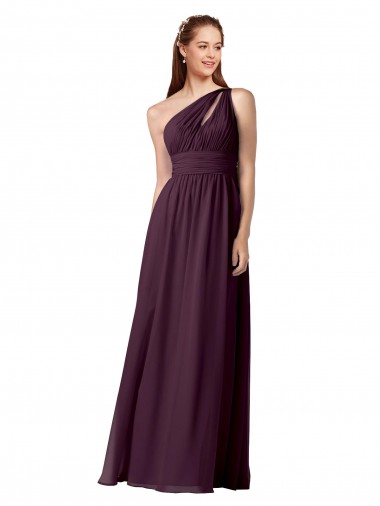 Sleeveless Grape A-Line One Shoulder Bridesmaid Dress Maidstone