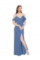 Sleeveless Windsor Blue A-Line Off the Shoulder Bridesmaid Dress Maidstone