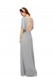 Flutter Sleeves Royal Blue Open Back A-Line V-Neck Bridesmaid Dress / Evening Gowns Maidstone
