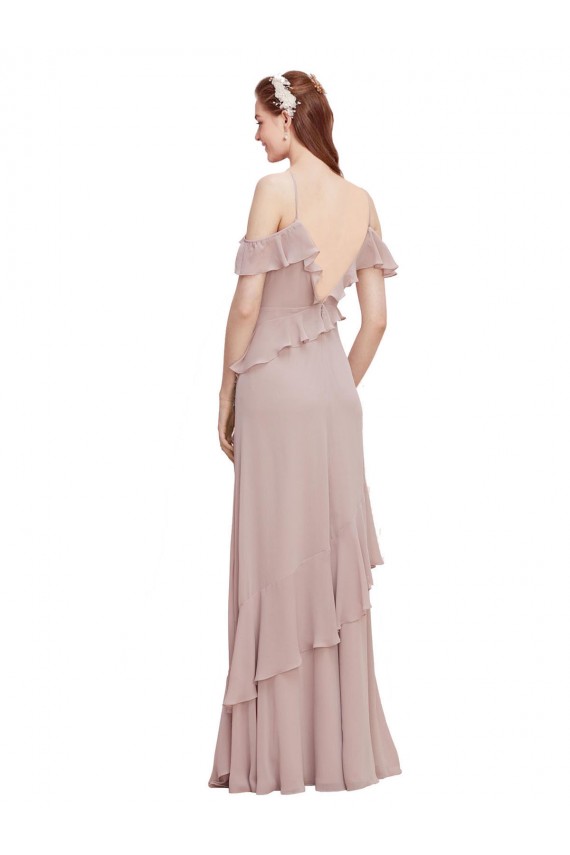 Sleeveless Dark Navy A-Line Off the Shoulder Formal Dresses / Bridesmaid Dresses Maidstone