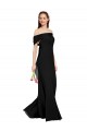 Sleeveless Black Mermaid Off the Shoulder Prom Dress / Bridesmaid Dress Maidstone