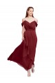 Sleeveless Burgundy Sheath Off the Shoulder Formal Dress / Bridesmaid Dress Maidstone