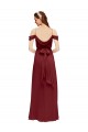 Sleeveless Burgundy Sheath Off the Shoulder Formal Dress / Bridesmaid Dress Maidstone