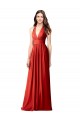 Sleeveless Red Open Back A-Line Halter Neck Bridesmaid Dress / Formal Dress Maidstone