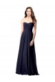 Sleeveless Dark Navy Open Back A-Line Sweetheart Evening Dress / Bridesmaid Dress Maidstone