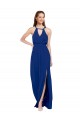 Sleeveless Royal Blue A-Line High Neck Bridesmaid Dress Maidstone