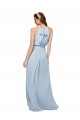 Sleeveless Royal Blue A-Line High Neck Bridesmaid Dress Maidstone